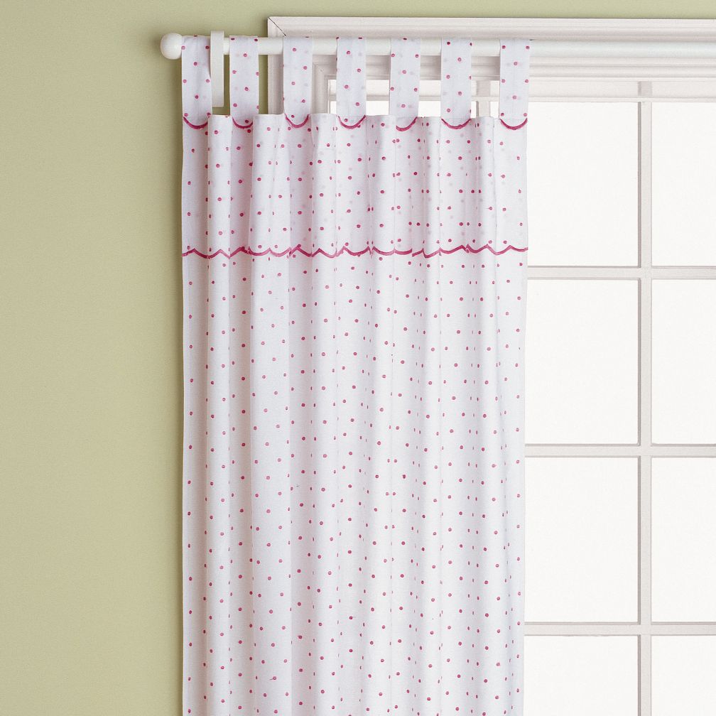 63" Swiss Dot Curtain Panel (Hot Pink)