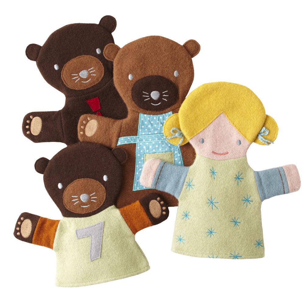 Goldilocks and Three Bears Hand Puppets (Set of 4)
