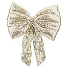 Gold Sequin Bow Tree Topper