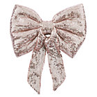 Pink Sequin Bow Tree Topper