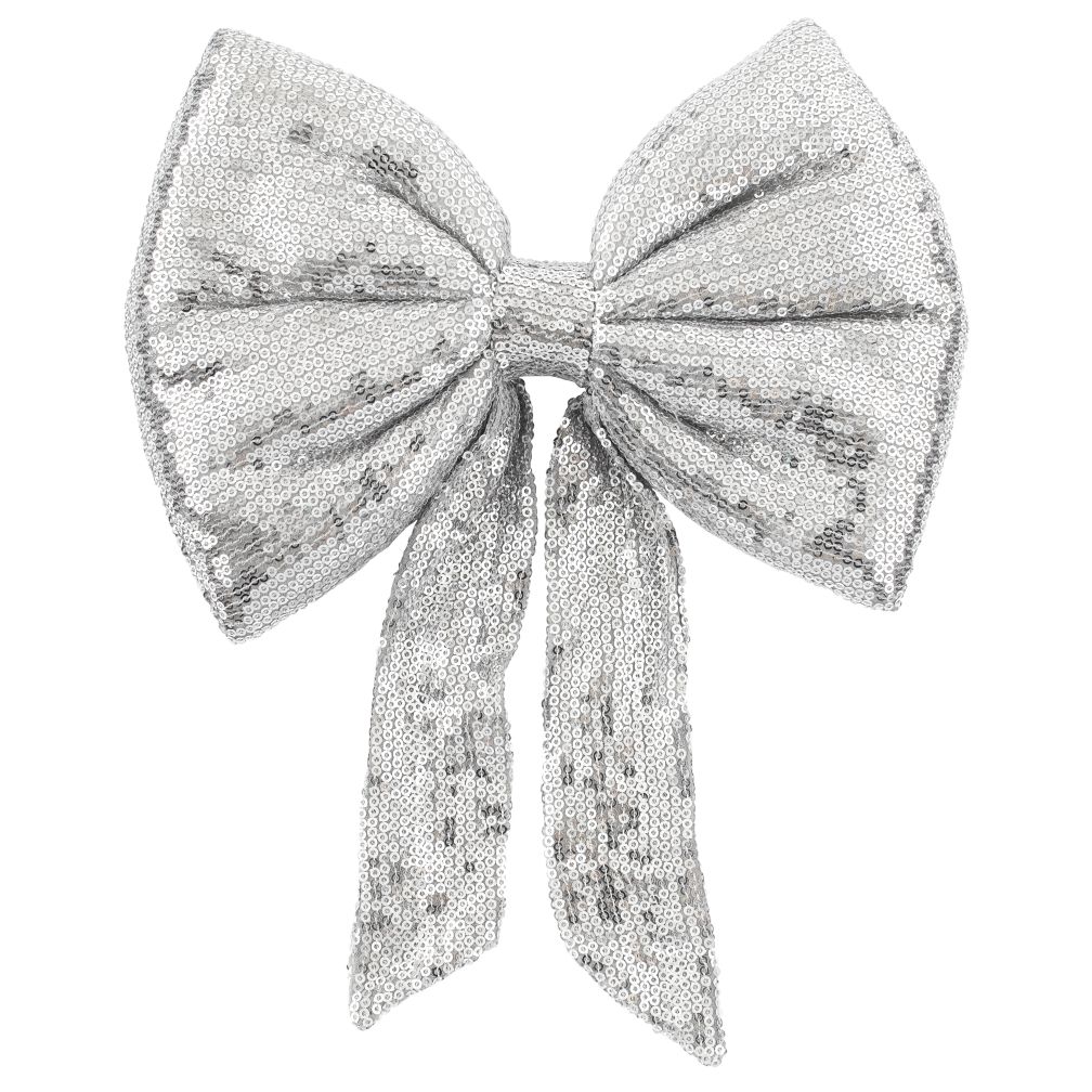 Sequin Bow (Silver)