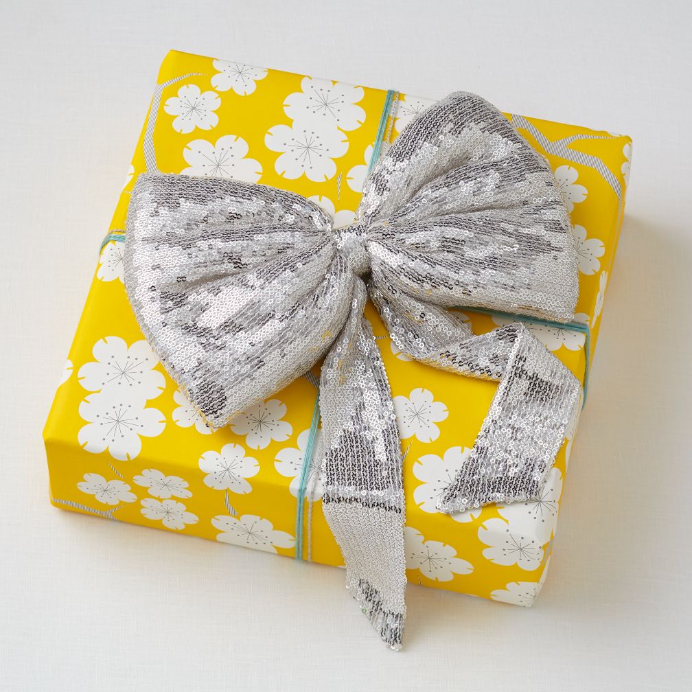 Sequin Bow (Silver)