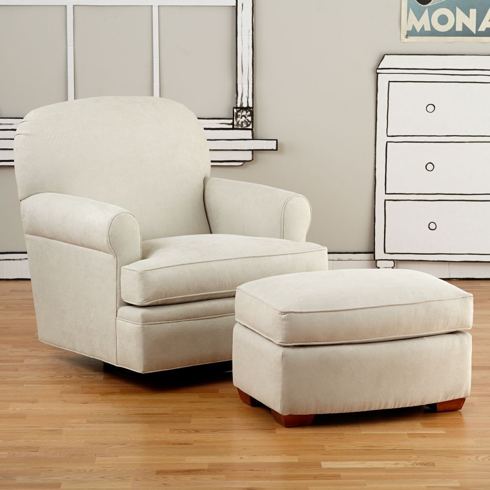 Dylan Swivel Glider & Ottoman (Doss Bone)