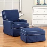 Mod Nod Swivel Glider & Ottoman (Slate Blue)