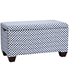 Custom Upholstered Storage Bench with Feet