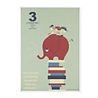 3 Children Riding an Elephant Framed  Wall Art
