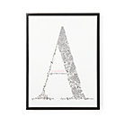 Personalized Black Framed with Pink Font Alphabet Soup Wall Art