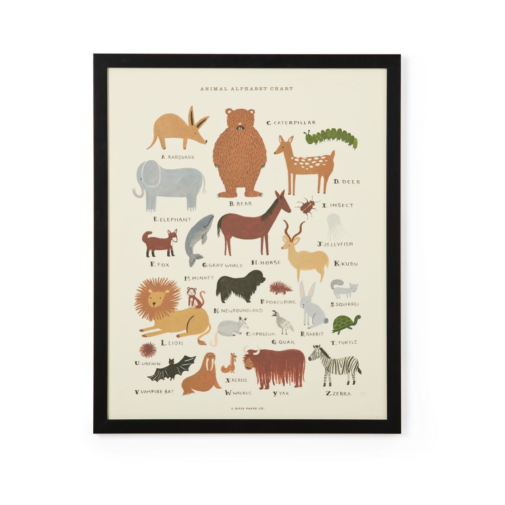 Rifle Paper Framed Animal Wall Art