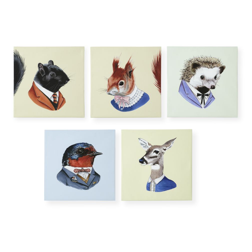 Animal Head Portraits (Set of 5)
