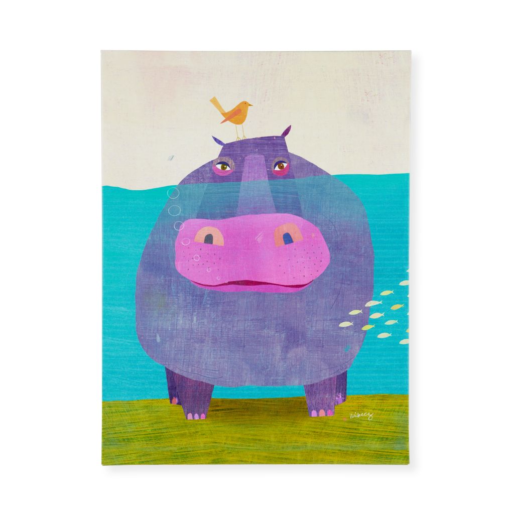 Happy Hippo Wall Art