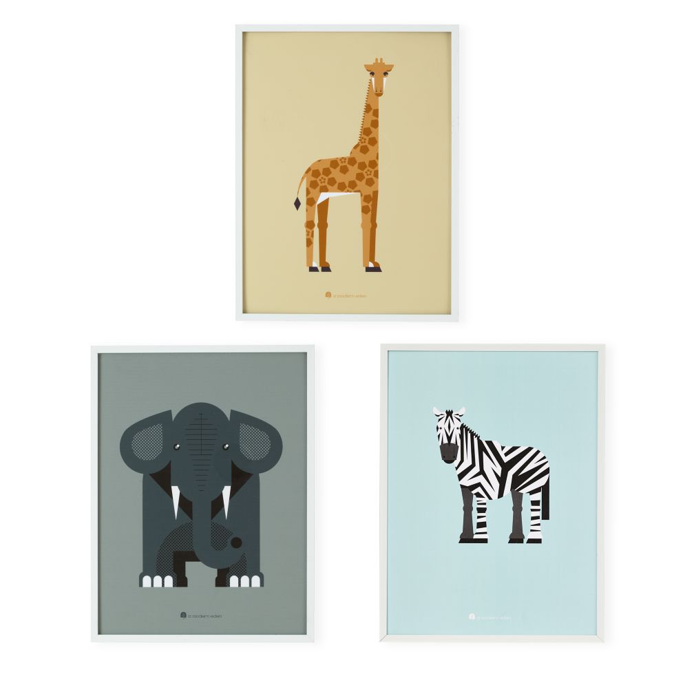 Modern Menagerie Animal Wall Art (Set of 3)