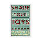 Framed Share Your Toys Wall Art