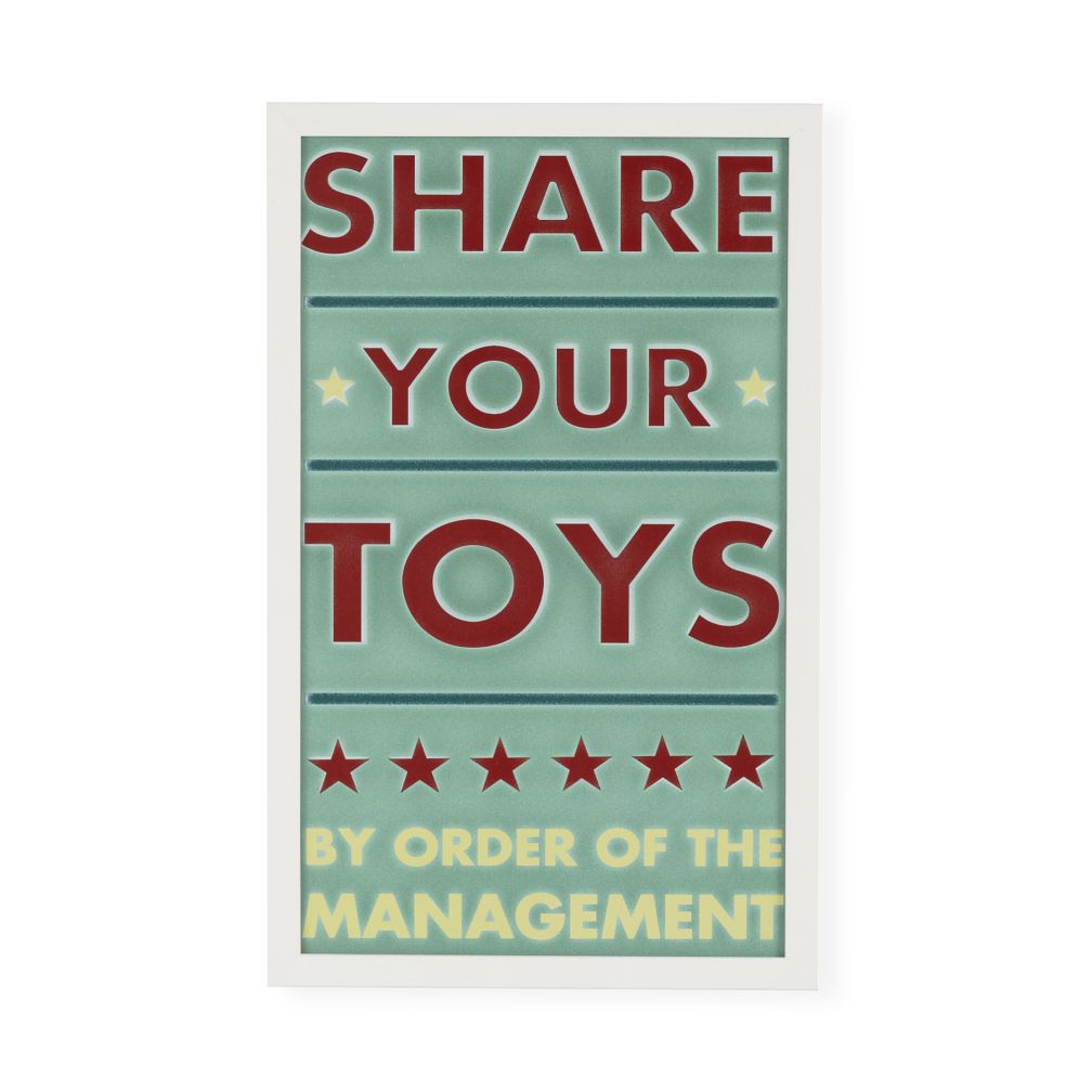 Share Your Toys Framed Wall Art