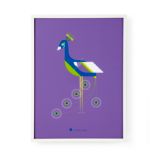 Modern Menagerie Framed Wall Art (Peacock)
