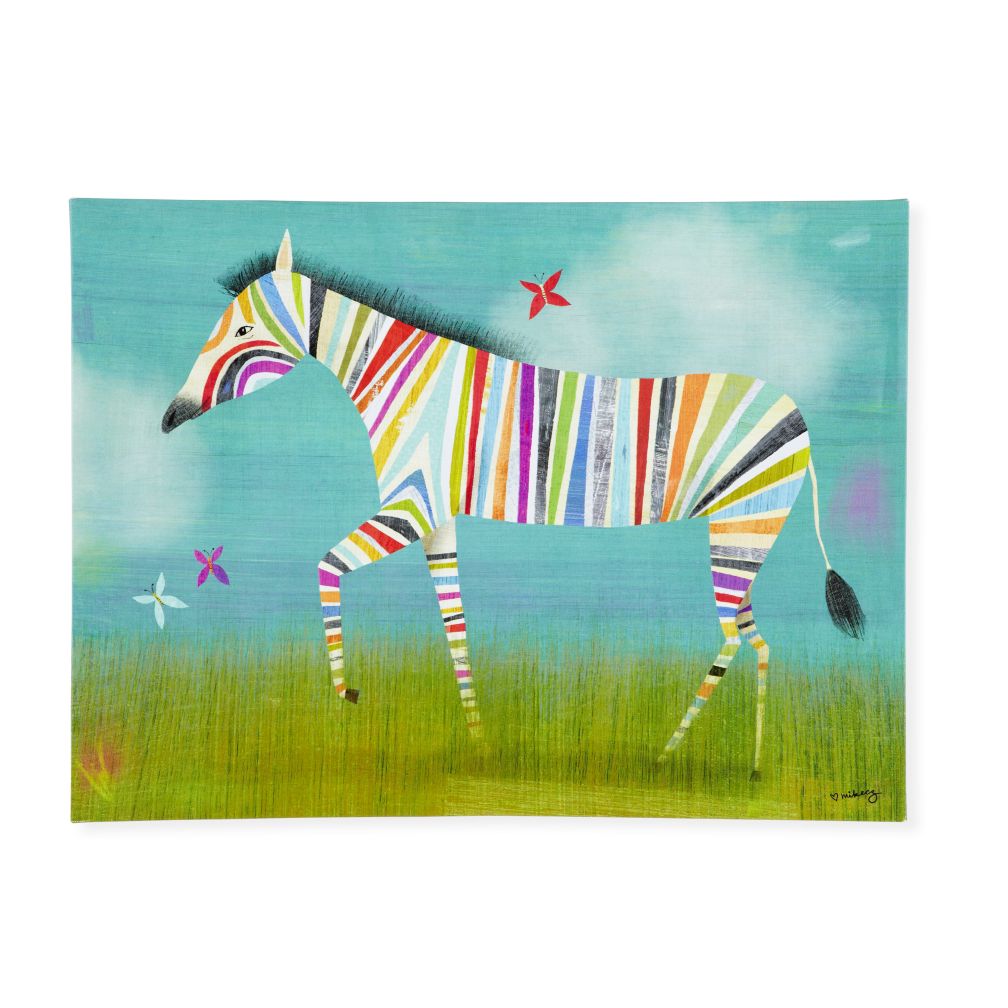 Rainbow Zebra Wall Art