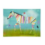 Rainbow Zebra Wall Art
