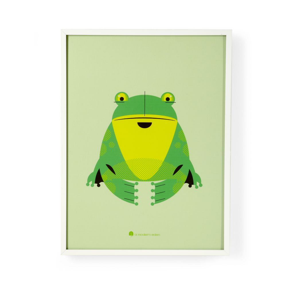 Modern Menagerie Framed Wall Art (Frog)