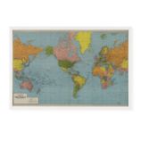 World Wide Framed Wall Map