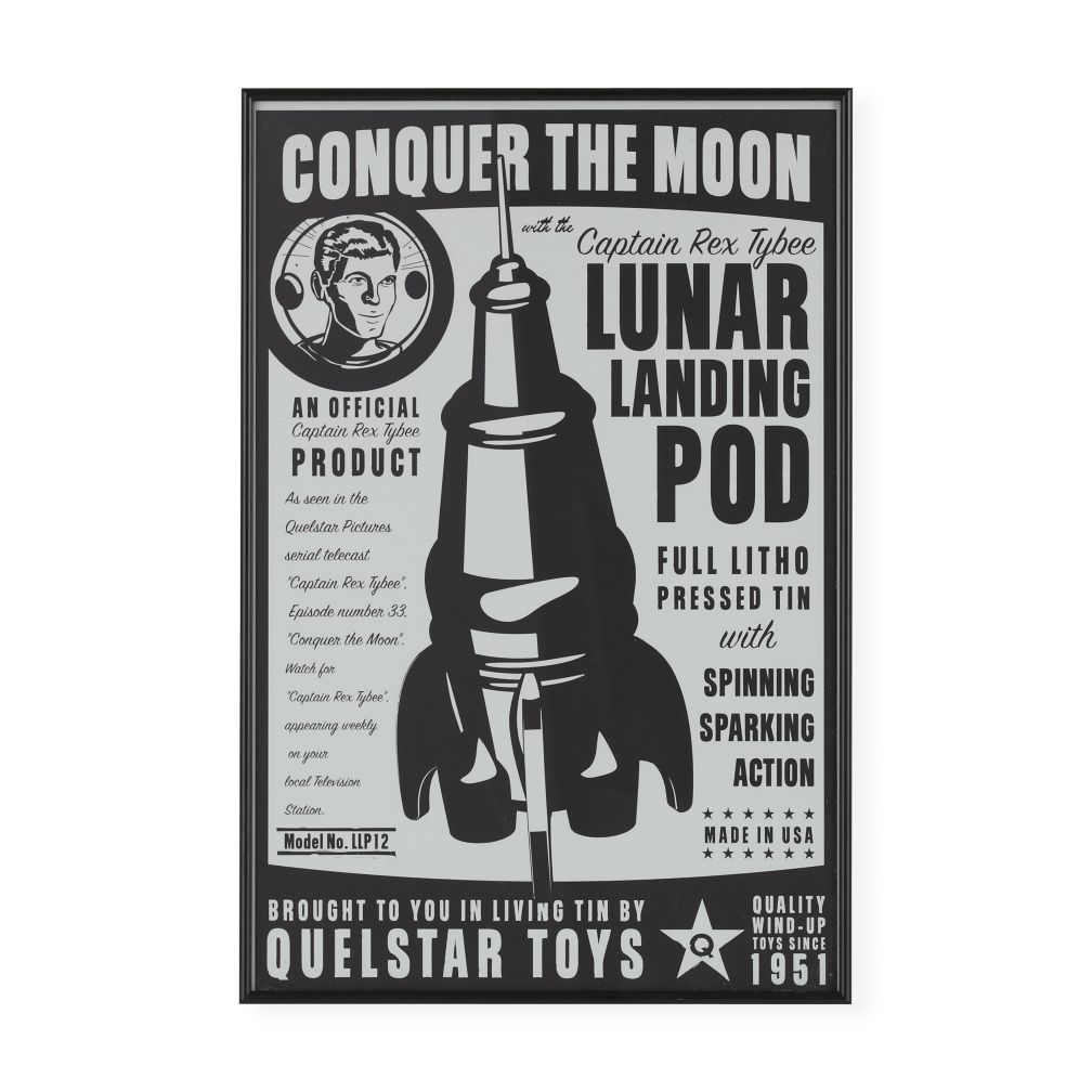They're Heeere Outer Space Framed Wall Art (Rocket)