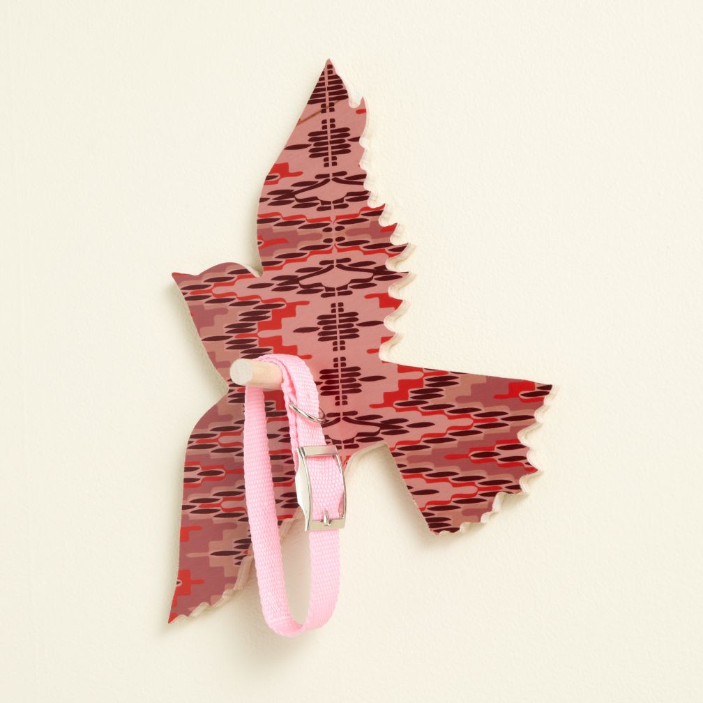 Flashy Forest Bird Wall Hook (Pink/Purple)