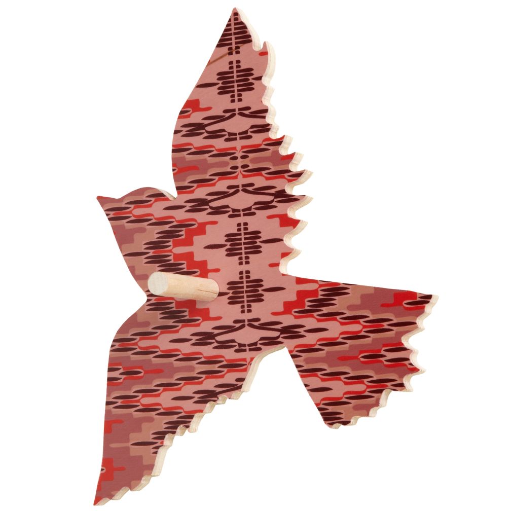 Flashy Forest Bird Wall Hook (Pink/Purple)