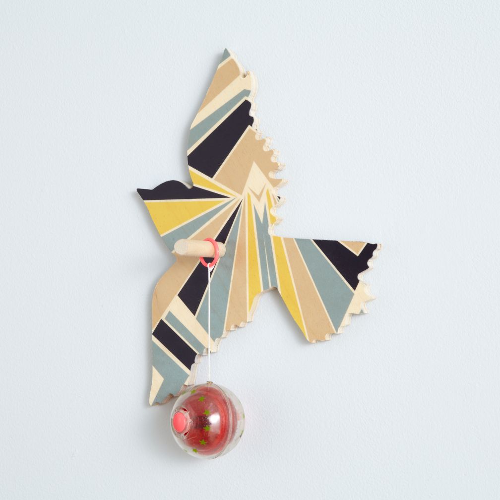 Flashy Forest Bird Wall Hook (Blue/Yellow)