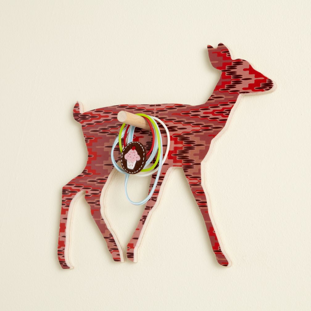 Flashy Forest Deer Wall Hook (Pink/Purple)