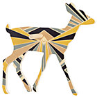 Blue/Yellow Deer Wall Hook