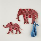 Flashy Forest Elephant Wall Hook (Pink/Purple)