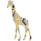 Large Blue/Yellow Giraffe Wall Hook