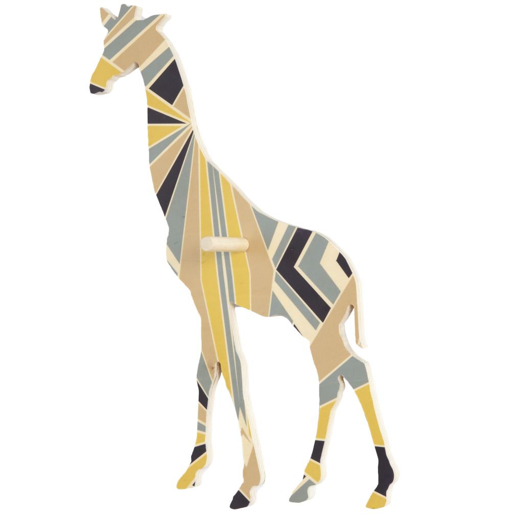 Large Flashy Forest Giraffe Wall Hook (Blue/Yellow)