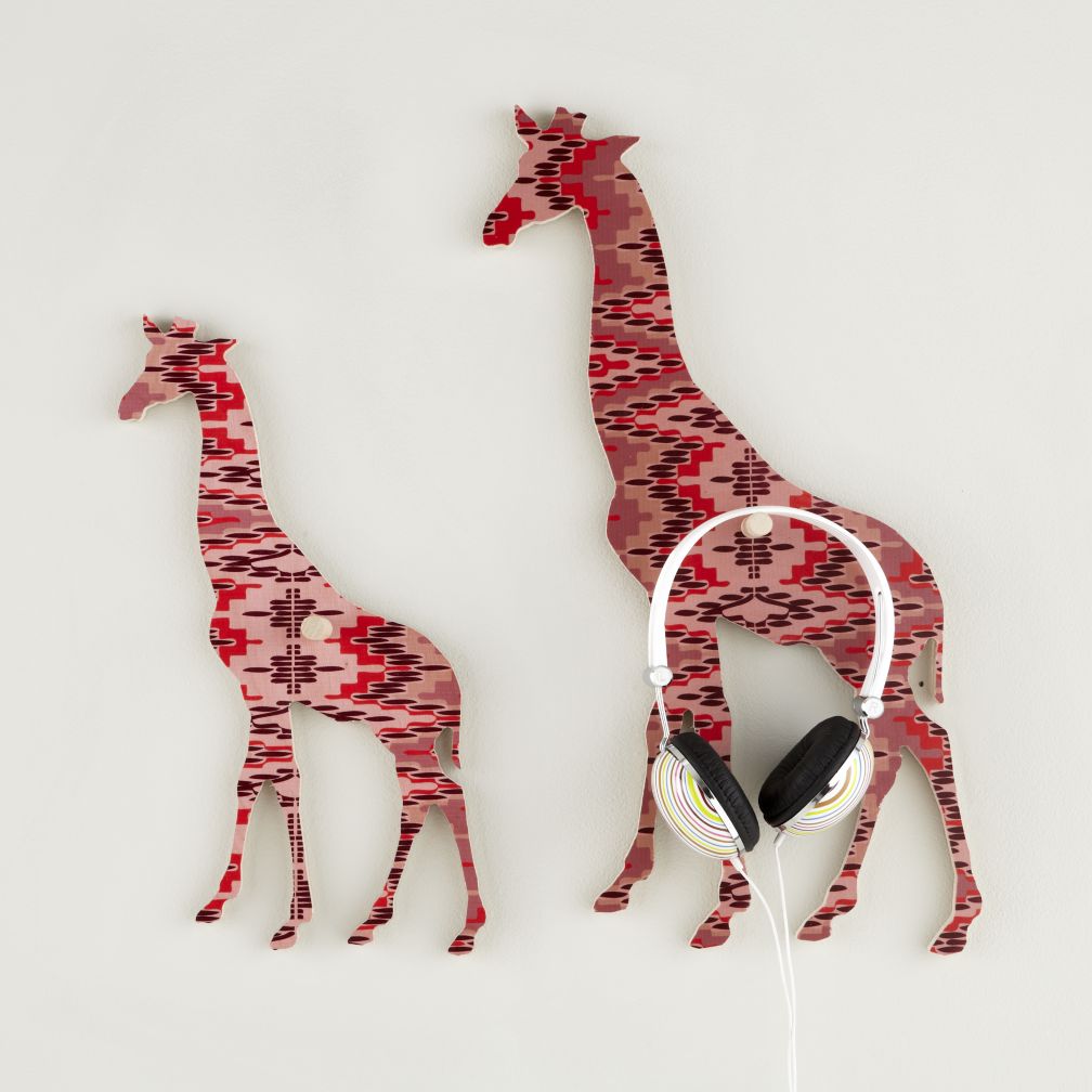 Flashy Forest Giraffe Wall Hook (Pink/Purple)