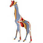 Medium Orange/Blue Giraffe Wall Hook