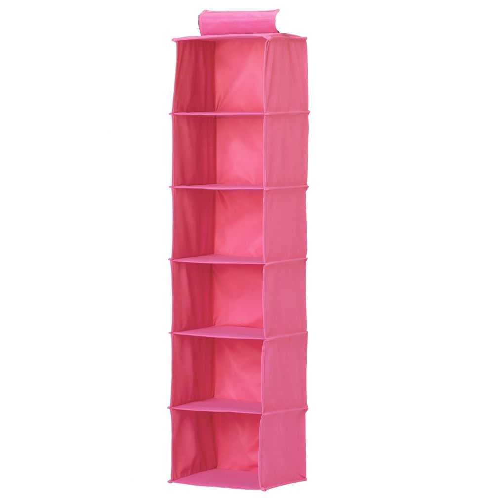 I Think I Canvas Wide Hanging Organizer (Pink)