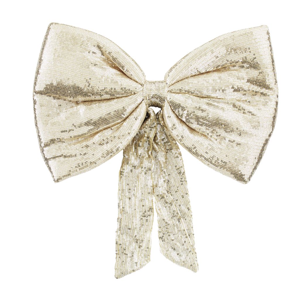 Giant Sequin Bow (Gold)