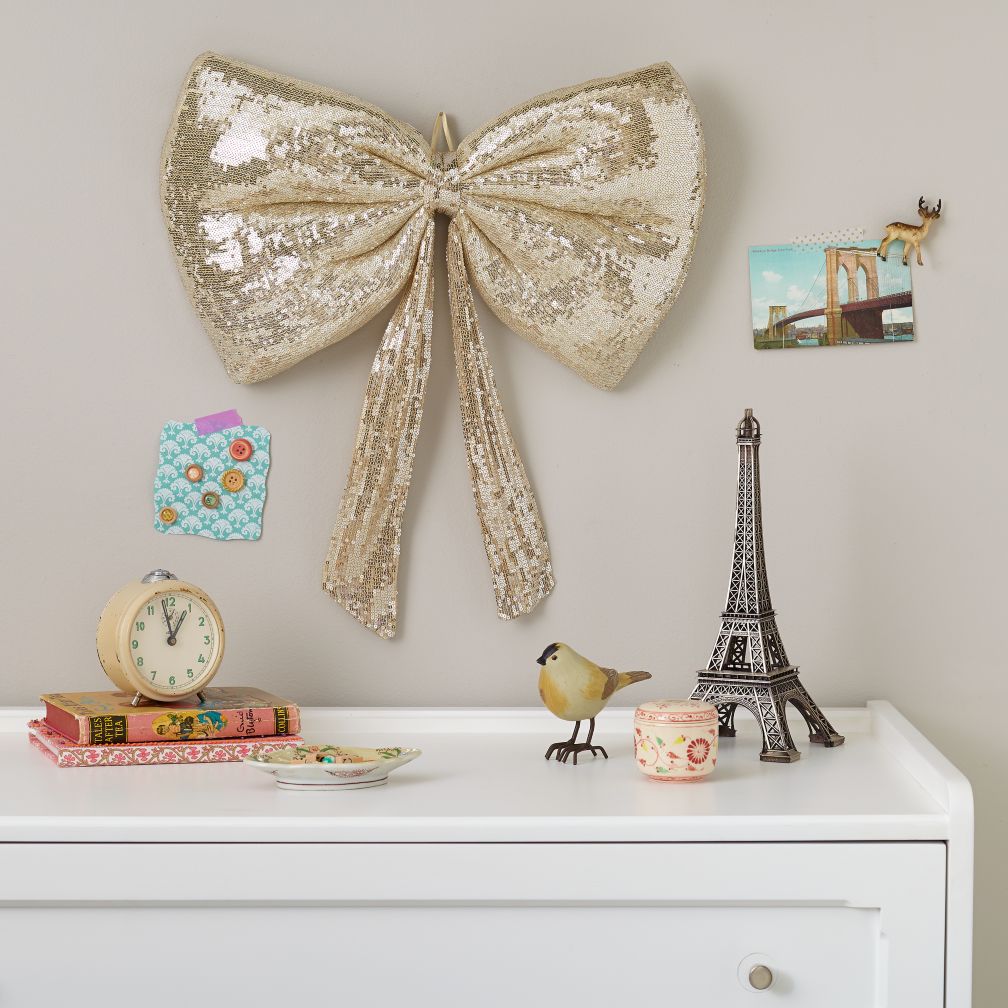 Giant Sequin Bow (Gold)