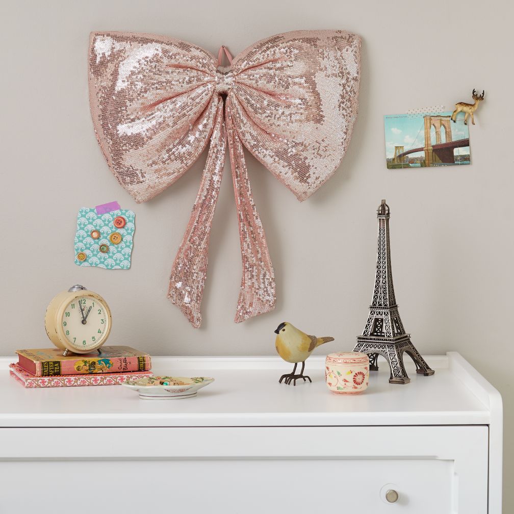 Giant Sequin Bow (Pink)