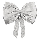 Silver Sequin Bow Wreath