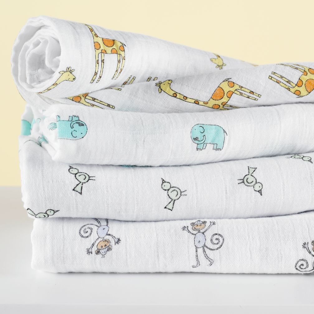It's a Wrap Swaddling Blanket Set (Zoo Animals)