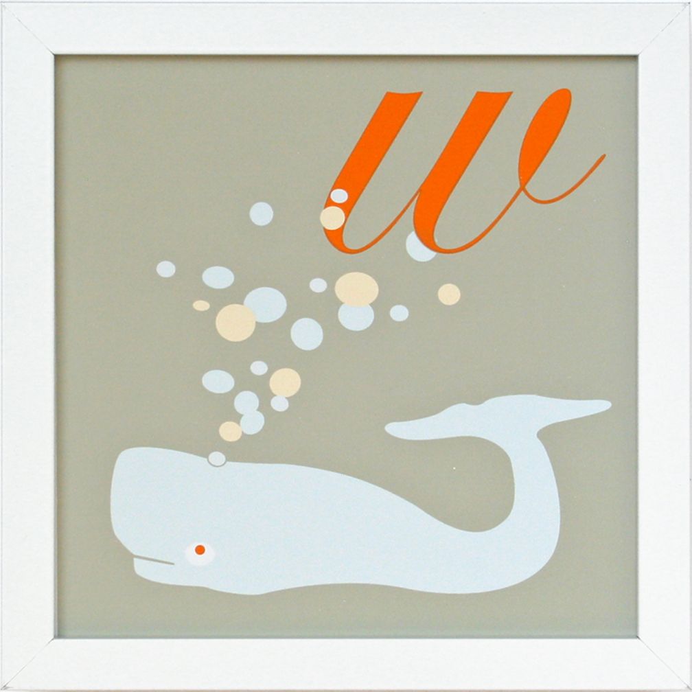 Not Your Usual Alphabet Framed Letter W