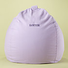 40" Lavender Personalized Beanbag Chair includes Cover and InsertFree embroidered personalization!