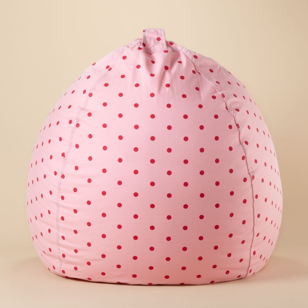 40" Pink Dots Ginormous Beanbag