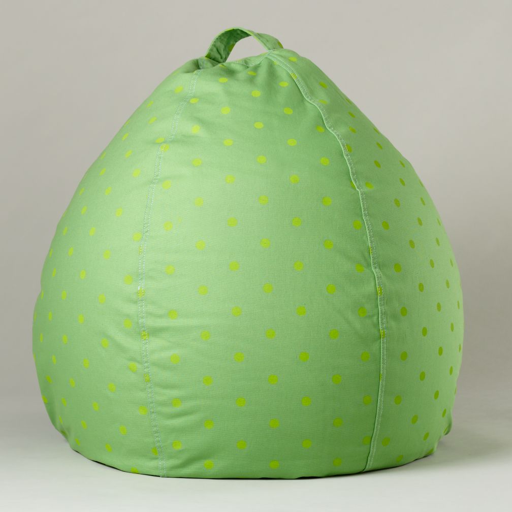 40" Green Dots Ginormous Beanbag Cover