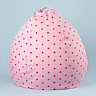 30" Pink Dot Beanbag Chair includes Cover and Insert