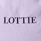 40" Personalized Lavender Beanbag Cover OnlyFree embroidered personalization!