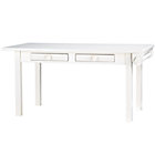 White Medium Table w/Paper Roller