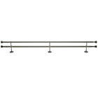 48-84" Nickel Button Cap Double Rod