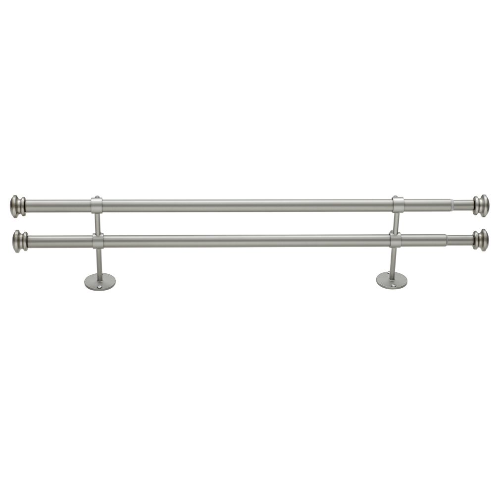 28-48" Nickel Button Cap Double Rod