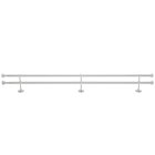 48-84" White Button Cap Double Rod