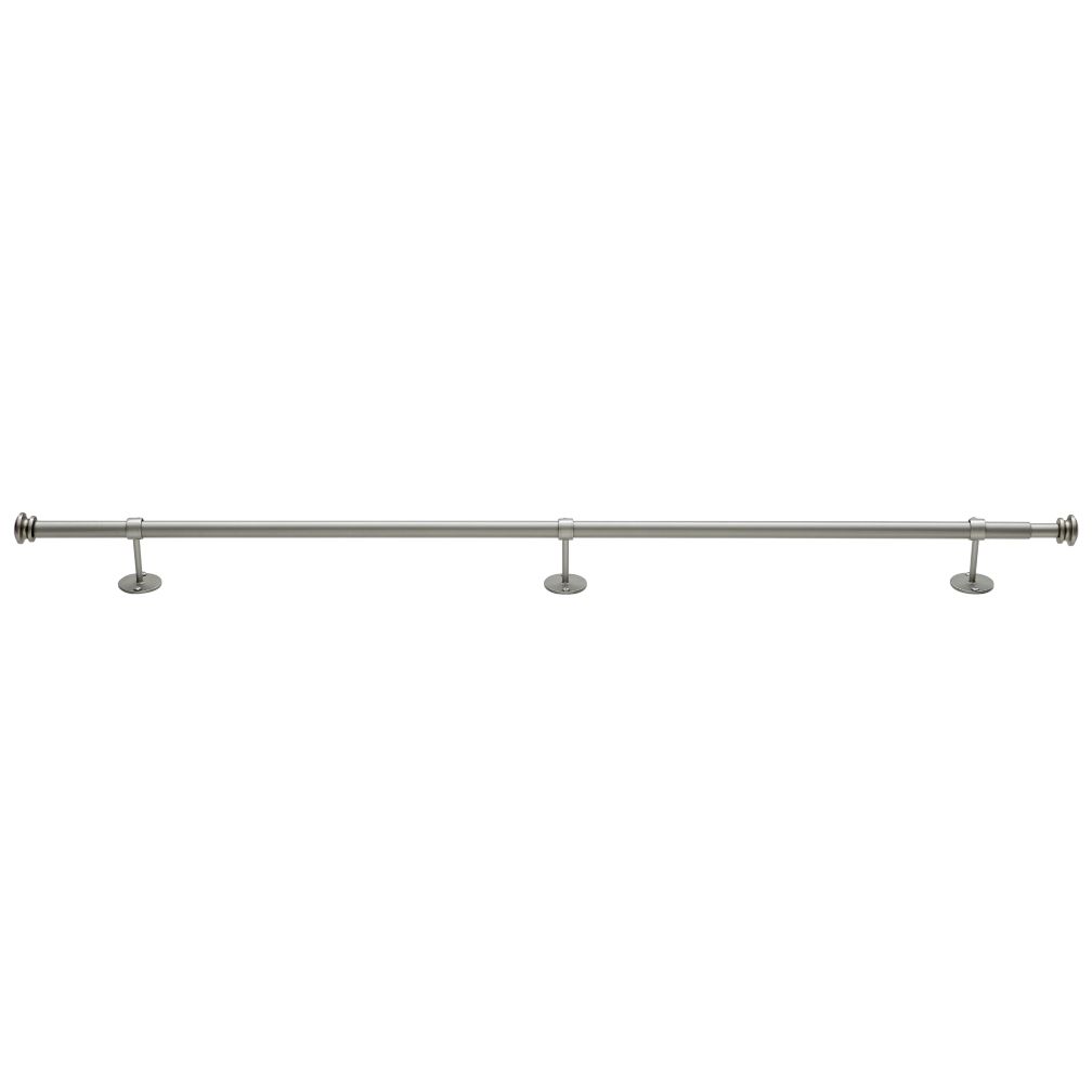 48-84" Nickel Button Cap Single Rod